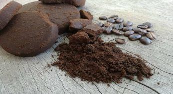 Casa brillante con i fondi del caffè. Tutto quello che devi fare è molto semplice