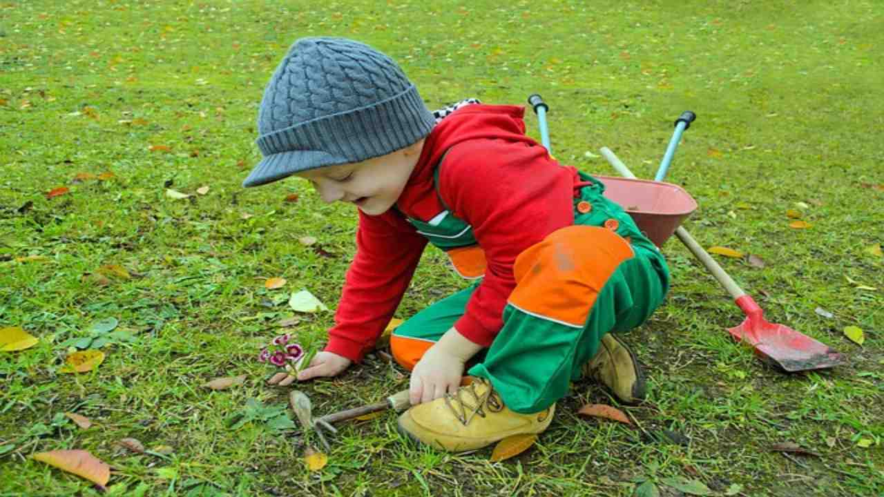 giardinaggio bambini motivi