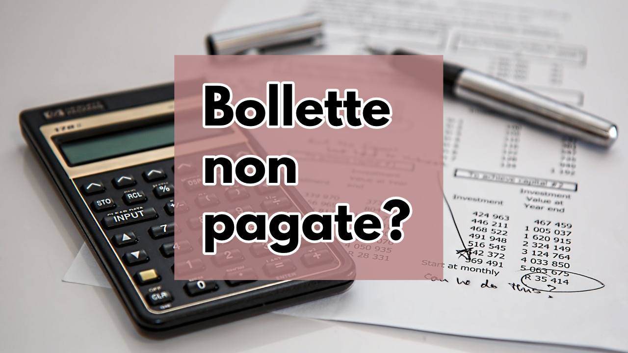 bollette non pagate rischi