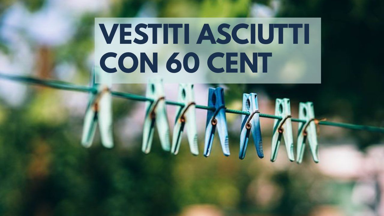 vestiti bagnati asciugatura