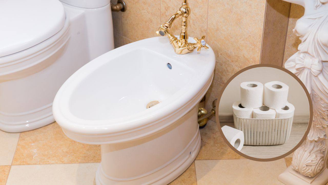 Bidet inquina meno carta igienica