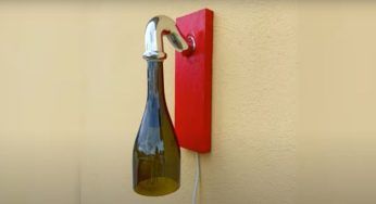 Lampada da giardino con bottiglie in vetro: facile, economico e green