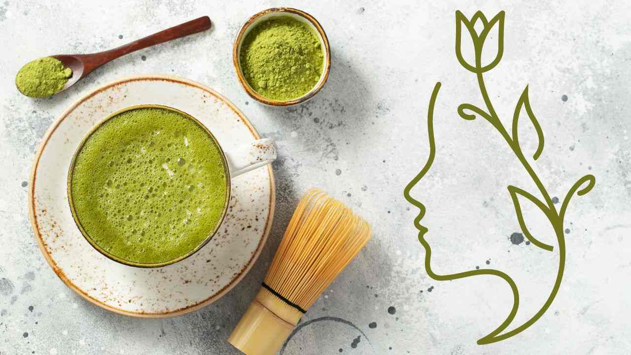 tè matcha pelle