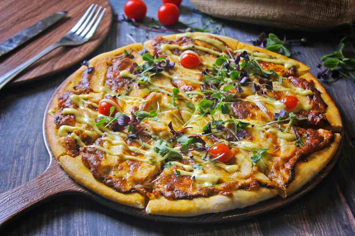 Pizza con farina di ceci