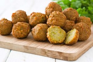 Polpette di piselli e ceci